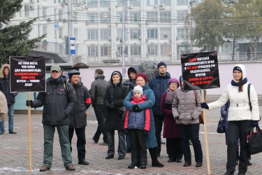 Митинг против закона «о криминализации семьи»
