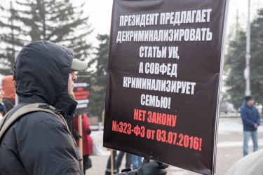 Митинг против закона «о криминализации семьи» 