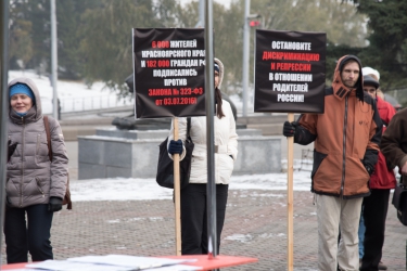 Митинг против закона «о криминализации семьи» 