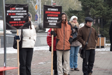 Митинг против закона «о криминализации семьи» 